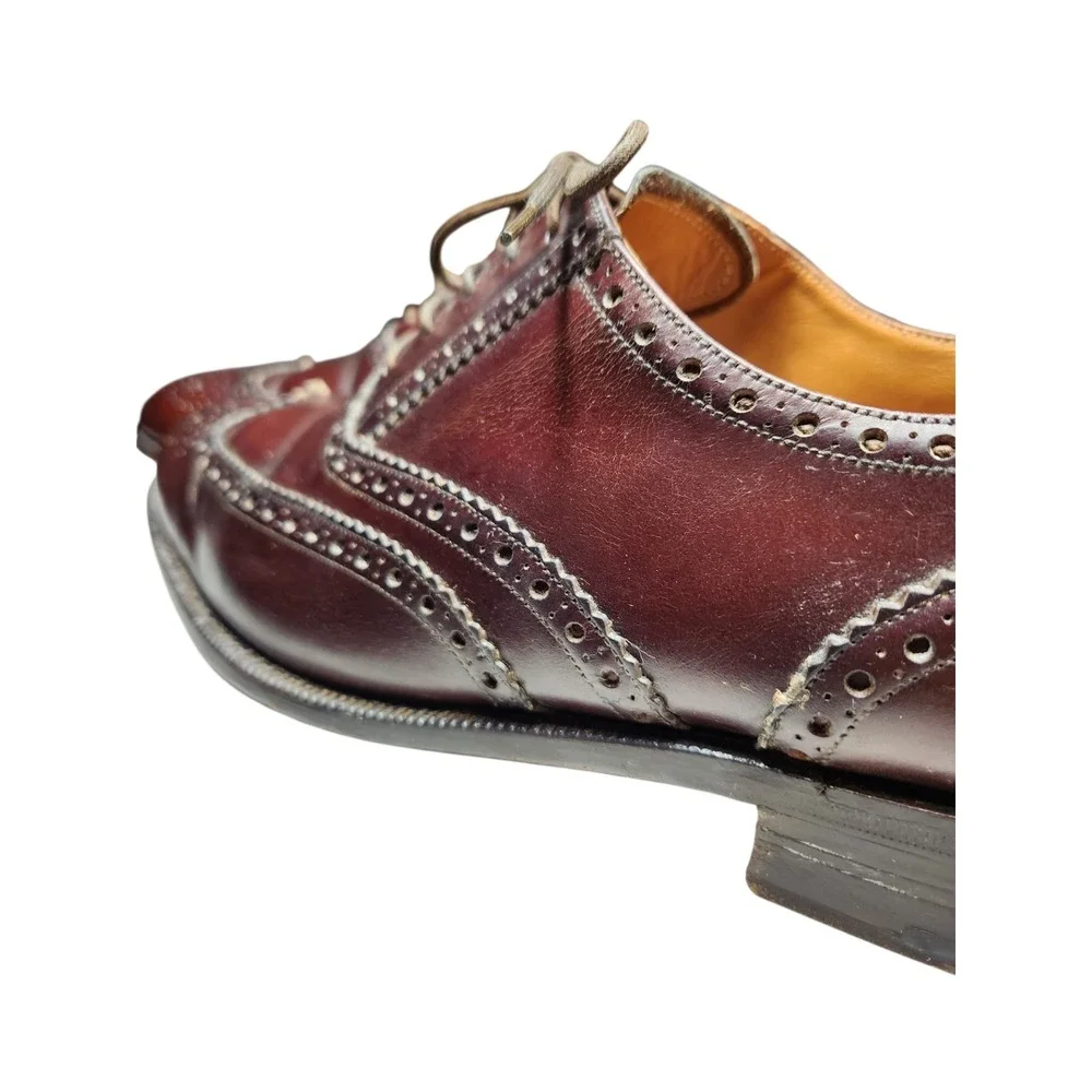 Vintage Barker Brown Leather Wingtip Oxford Shoes Brogue  Classic Heritage 10.5
